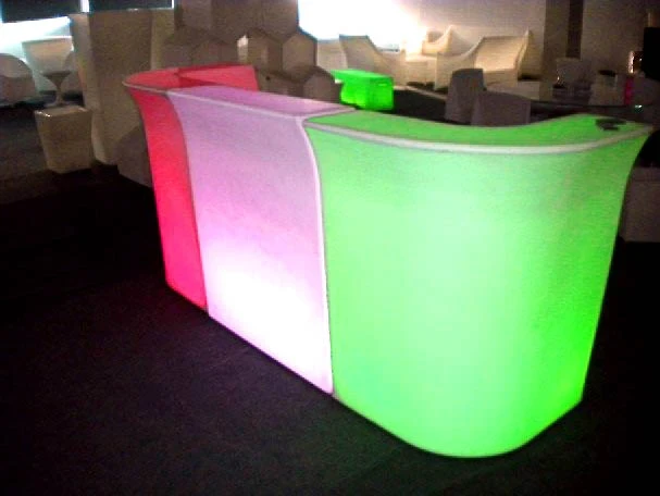 Barra coctel led para eventos, de colores rgb y efectos controlables - Barra coctel led - scratch perú.