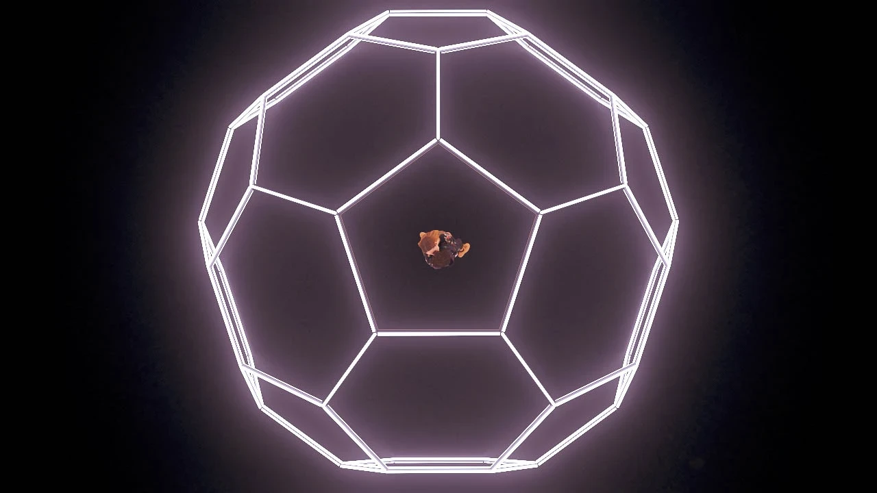 Balón de futbol gigante en neon led ideal para zonas de experiencias - Esfera pixel led - scratch perú.