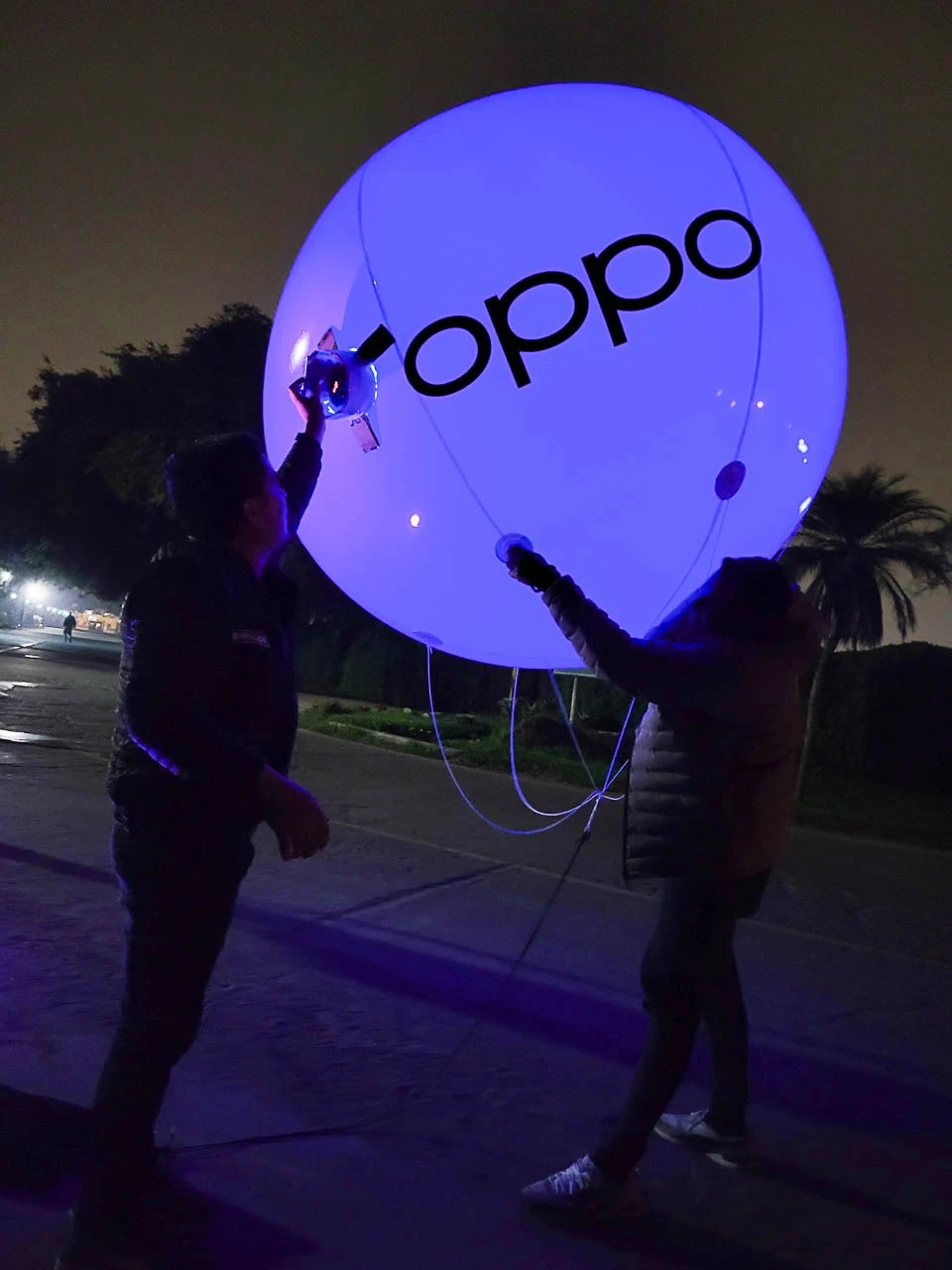 Globo led luminoso de colore morado - Globos luminosos de helio - scratch perú.