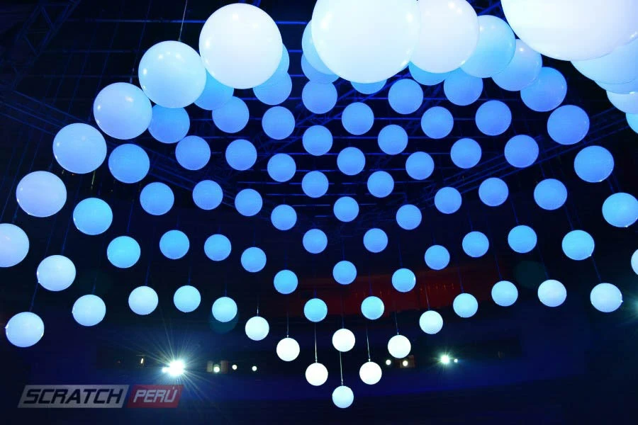 Tunel hexagonal pixel led para eventos