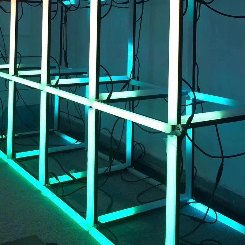 Tubos neon para creat formas y decorar eventos, controlados por computadora con madrix 5 - Tubos neón led - scratch perú.