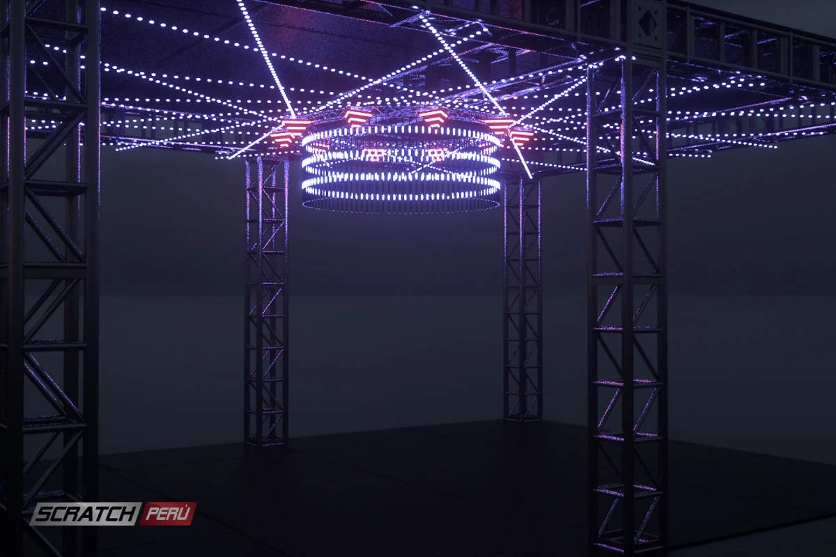 lampara gigante para discoteca - Tubos pixel led 360º - scratch perú.