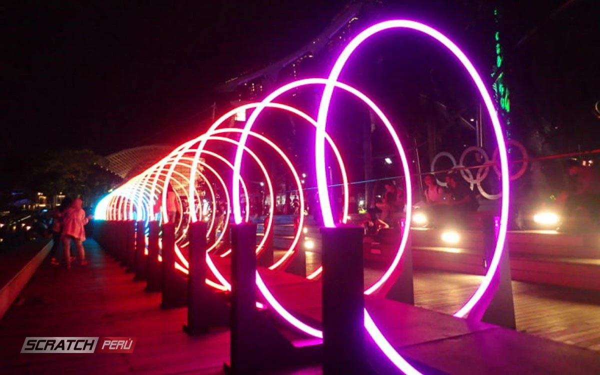 Túnel led circular para eventos y areas abiertas - Túnel circular led - scratch perú.