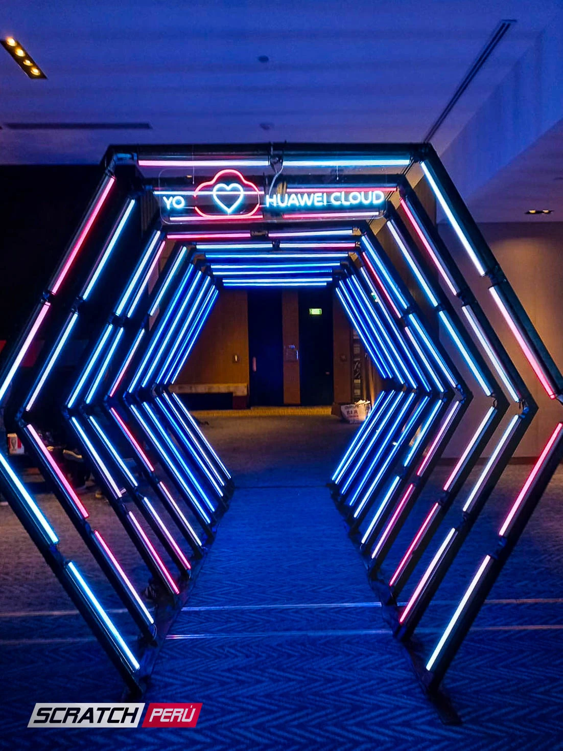 Túnel Hexagonal de Pixel LED Túnel Hexagonal de Pixel LED: una experiencia de iluminación inmersiva con control Madrix Lighting 5