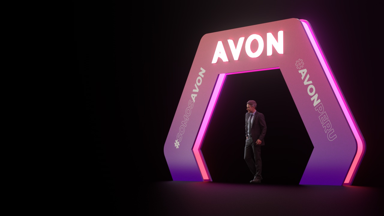 portico de ingreso para avon, vista desde lejos